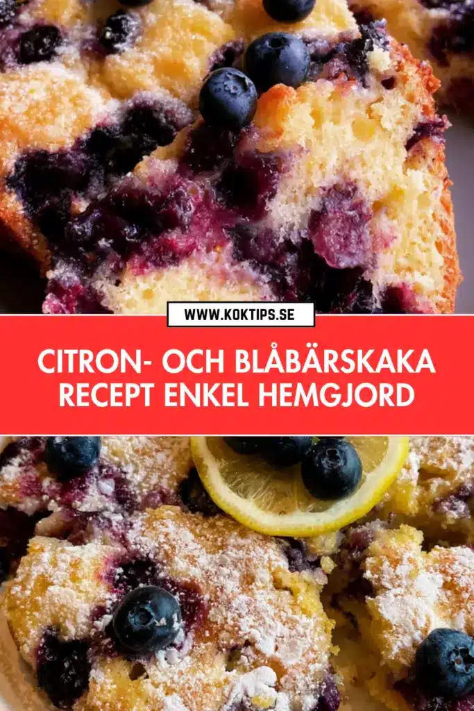 Citron- och blåbärskaka recept enkel hemgjord