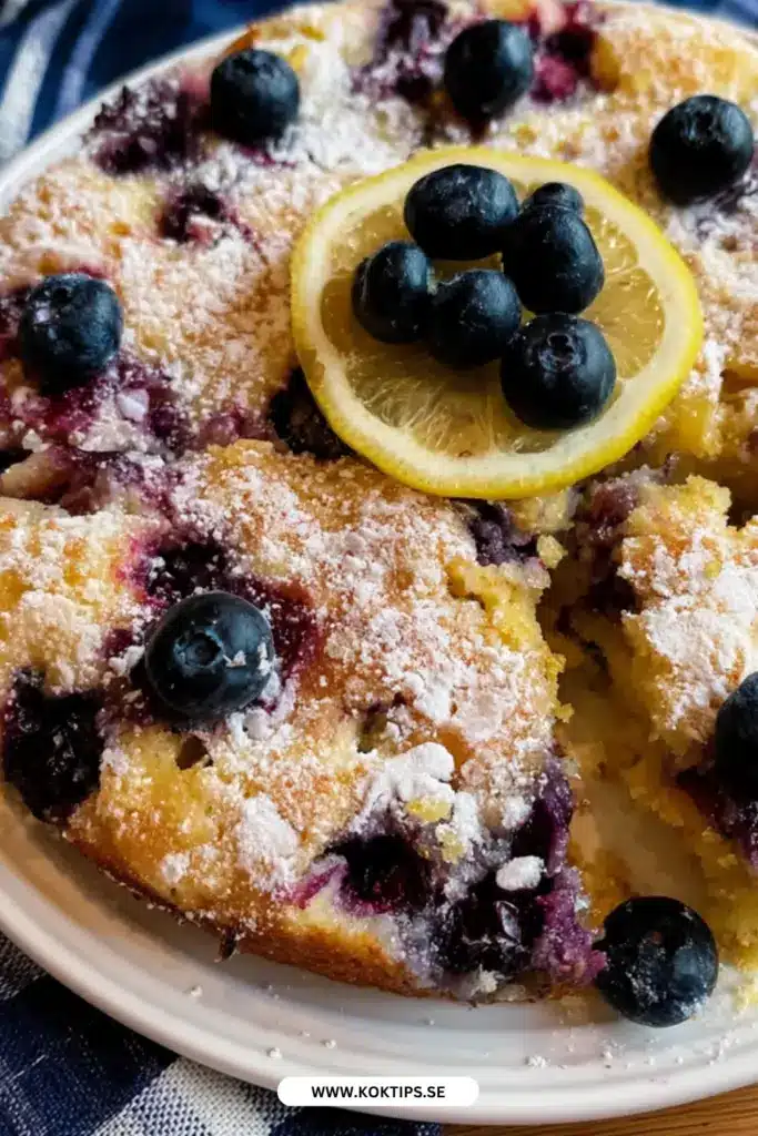 Citron- och blåbärskaka recept enkel hemgjord