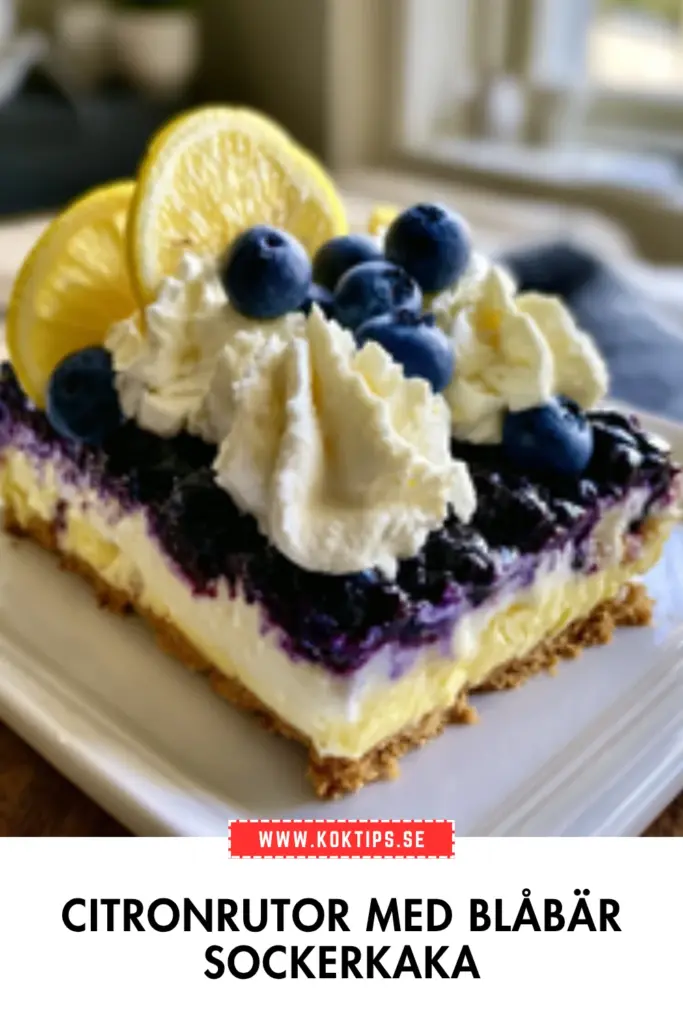 Saftiga citronrutor med blåbär: ett hemlagat recept som aldrig sviker