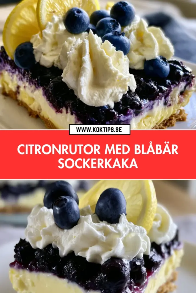 Saftiga citronrutor med blåbär: ett hemlagat recept som aldrig sviker
