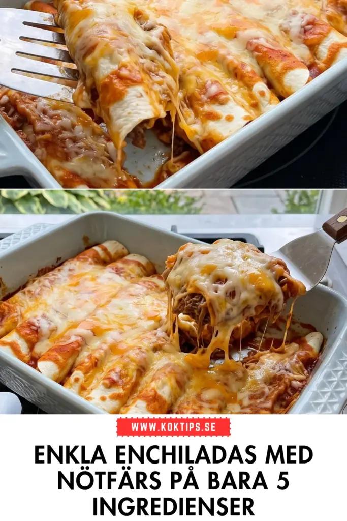 Enchiladas med nötfärs på bara 5 ingredienser: enkelt, mättande och fullständigt oemotståndligt