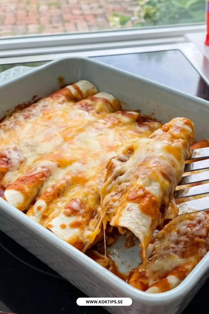 Enchiladas med nötfärs på bara 5 ingredienser: enkelt, mättande och fullständigt oemotståndligt