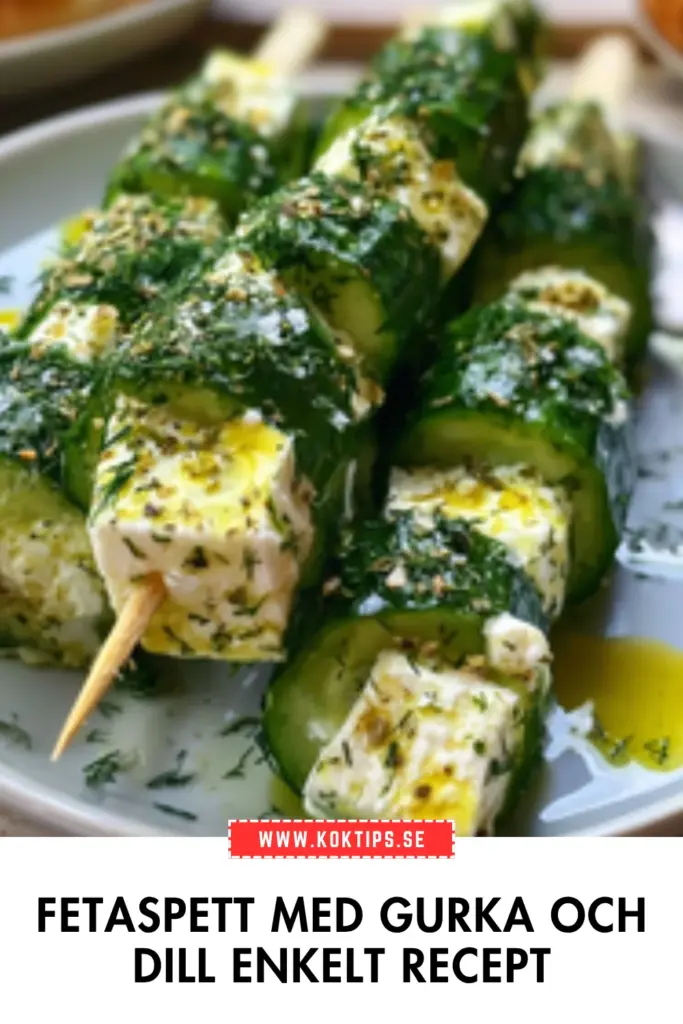 Fetaspett med gurka och dill: det enklaste och godaste sommarsnackset