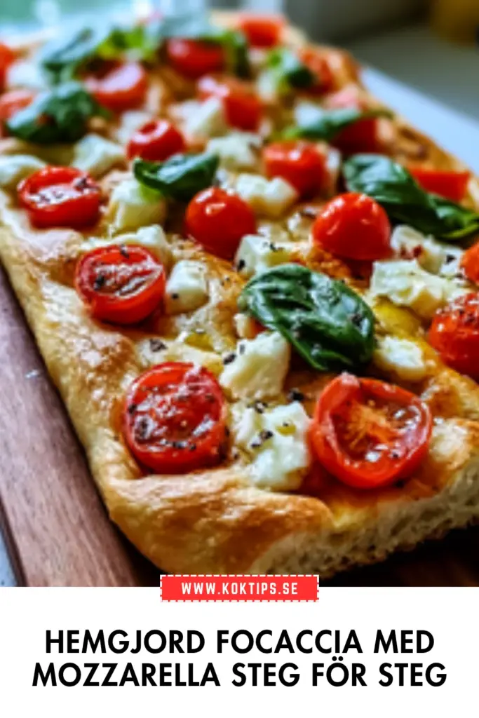 Hemgjord focaccia med mozzarella: det godaste receptet du någonsin bakar