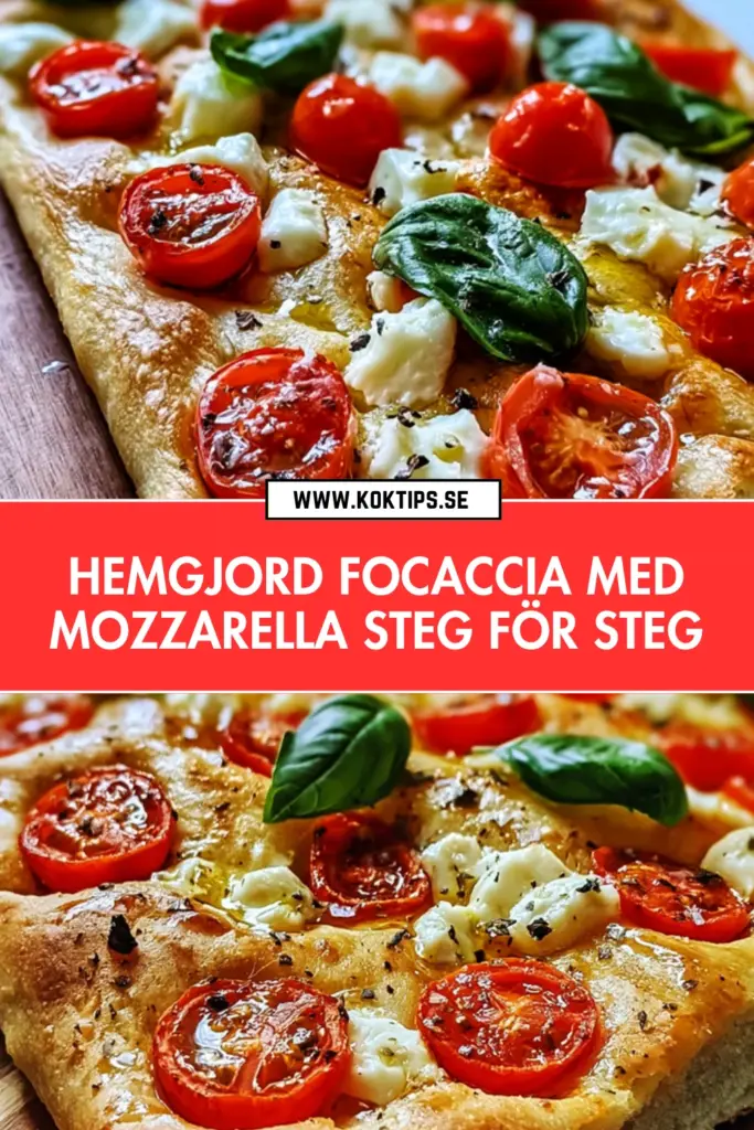 Hemgjord focaccia med mozzarella: det godaste receptet du någonsin bakar