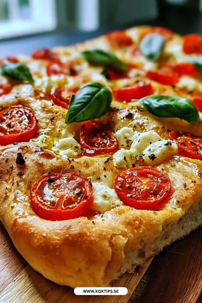 Hemgjord focaccia med mozzarella: det godaste receptet du någonsin bakar