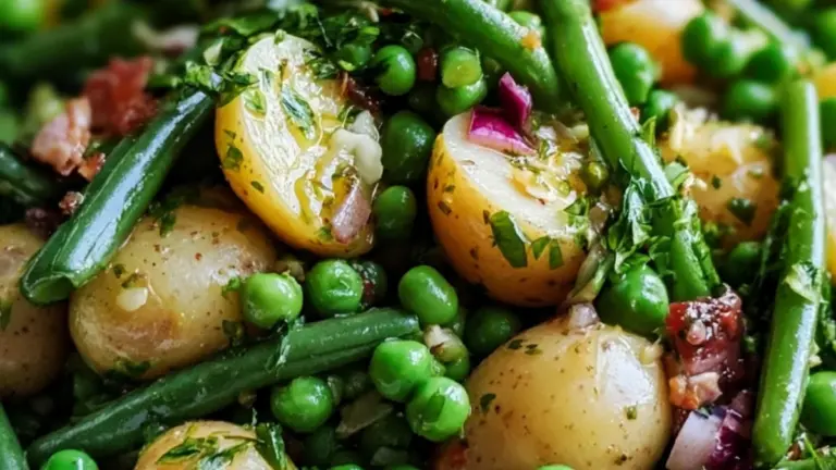 Fransk potatissallad med bacon och haricots verts: det bästa hemlagade receptet