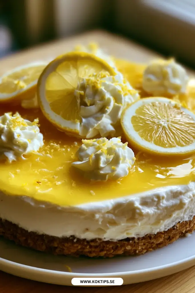 Citron- och yoghurttårta Perfekt sommartårta