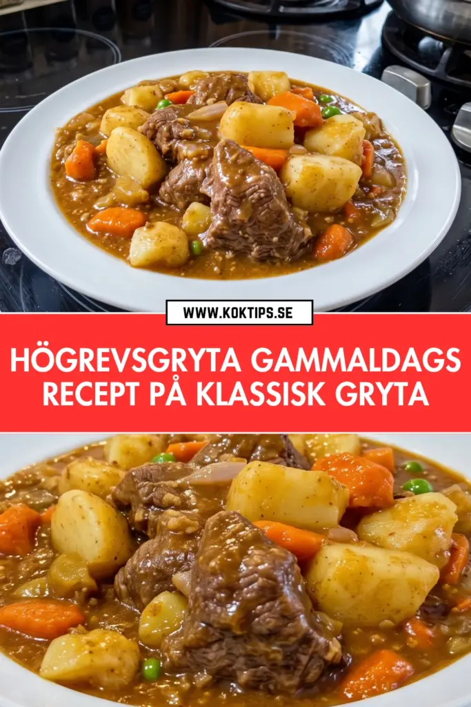 Enkel och Mättande Högrevsgryta: Gammaldags Recept med Djup Smak