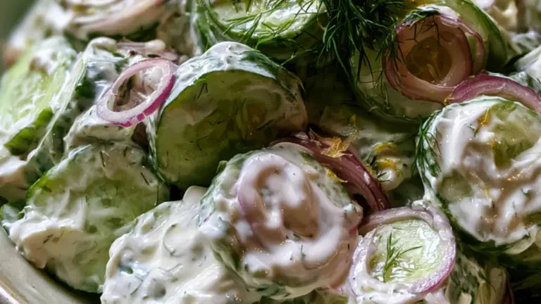Grekisk gurksallad med yoghurt och dill: det bästa hemlagade receptet