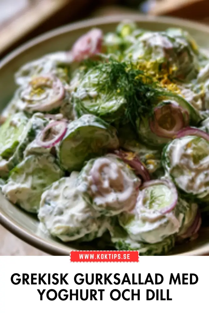 Grekisk gurksallad med yoghurt och dill: det bästa hemlagade receptet