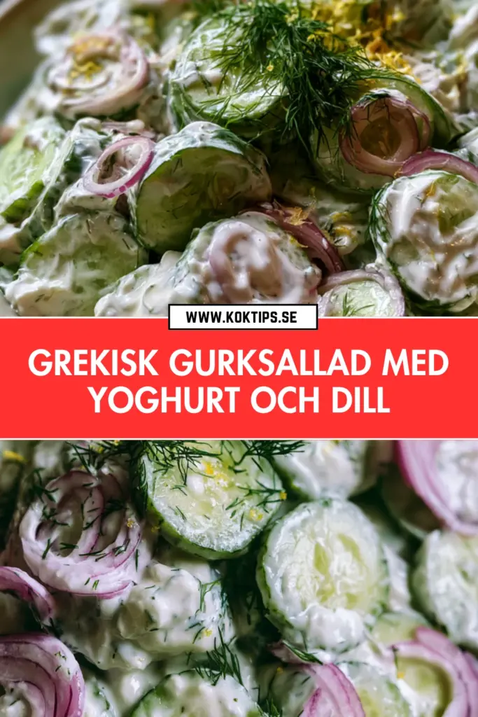 Grekisk gurksallad med yoghurt och dill: det bästa hemlagade receptet