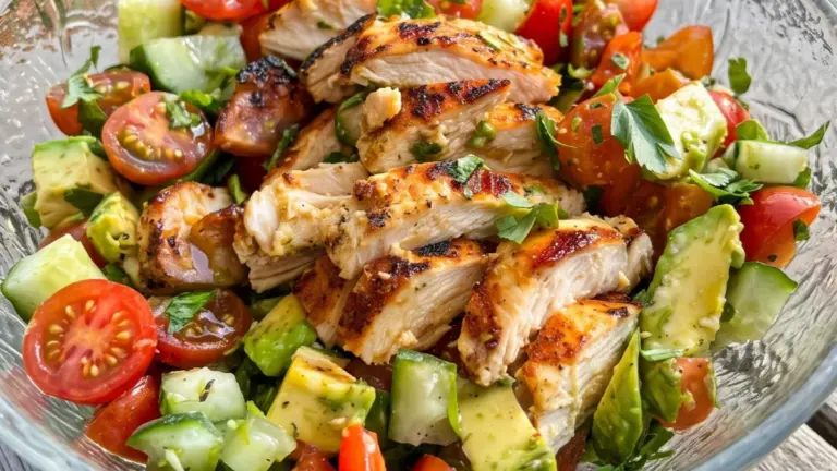 Grillad kycklingsallad med avokado och lime: ett enkelt och fräscht recept du kommer älska