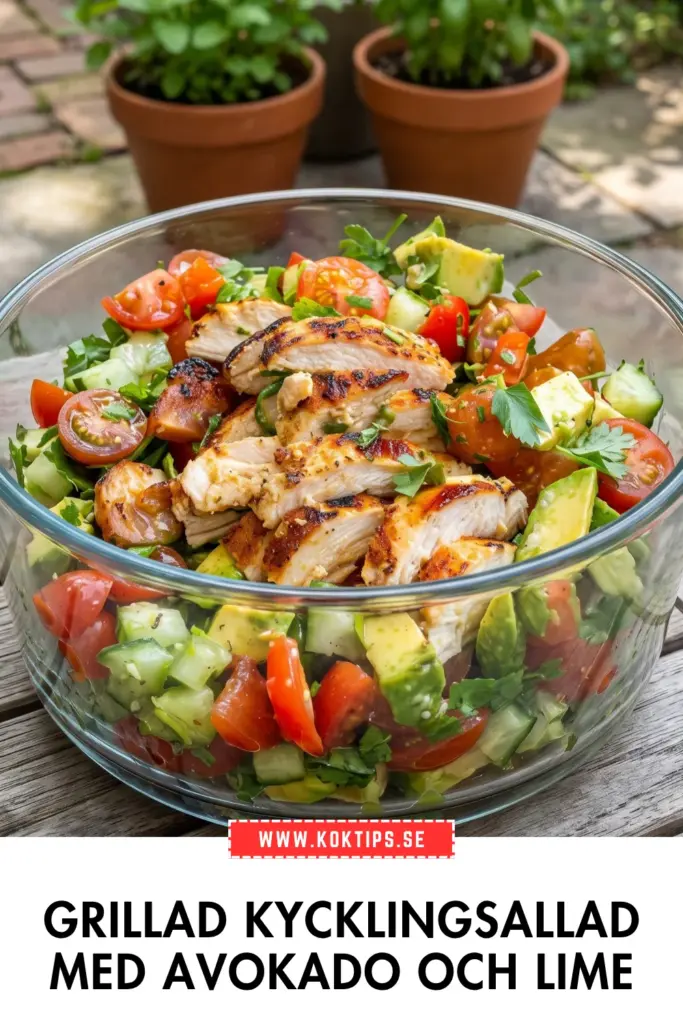 Grillad kycklingsallad med avokado och lime: ett enkelt och fräscht recept du kommer älska