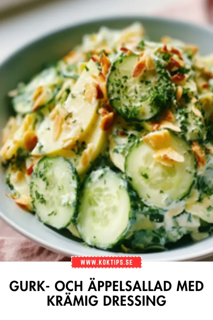 Gurk- och äppelsallad med krämig dressing