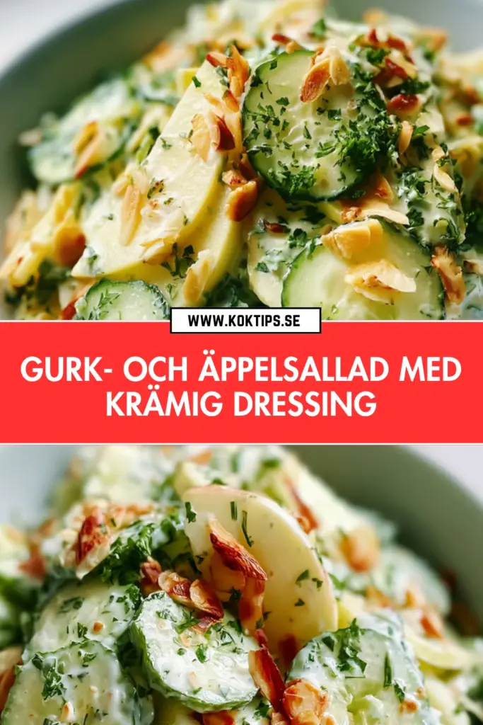 Gurk- och äppelsallad med krämig dressing