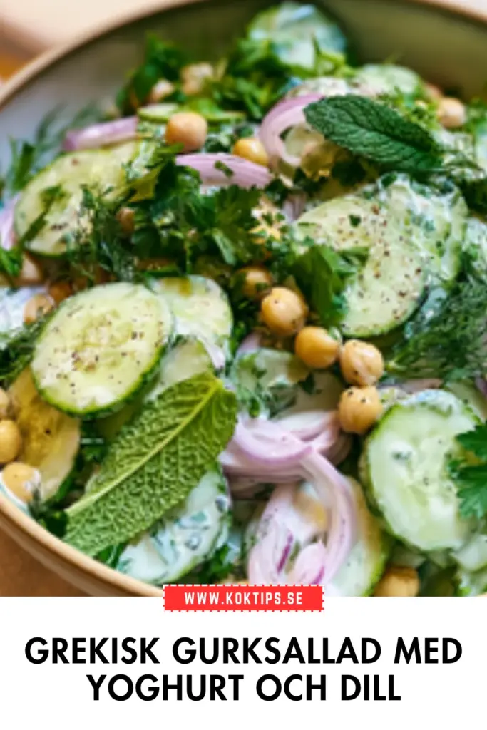 Frisk gurksallad med kikärter och örter: mitt godaste sommarrecept