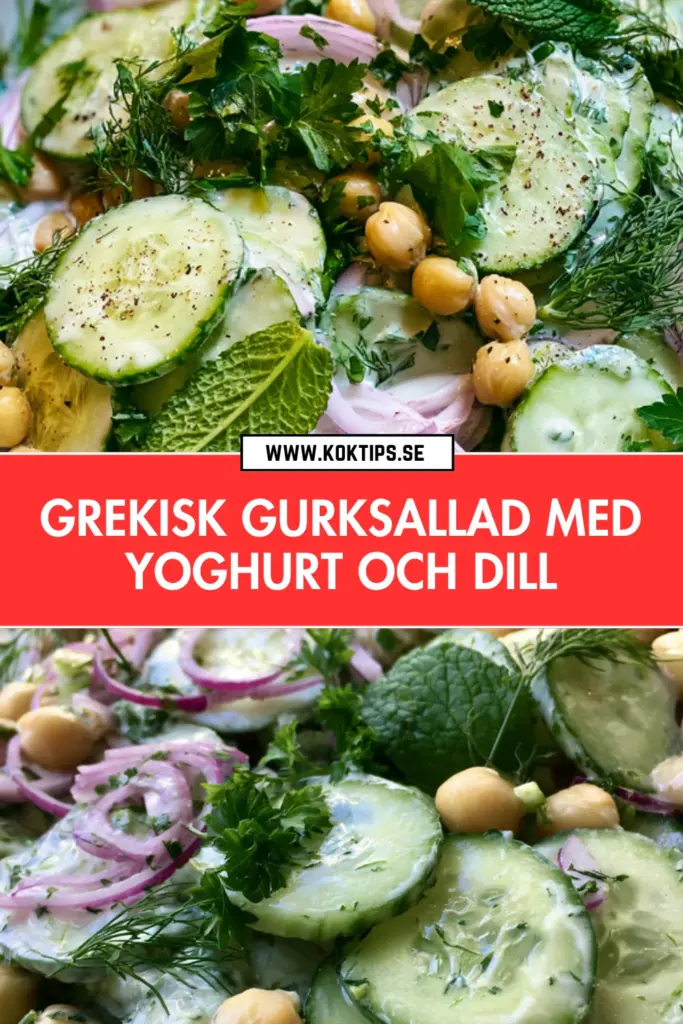 Frisk gurksallad med kikärter och örter: mitt godaste sommarrecept