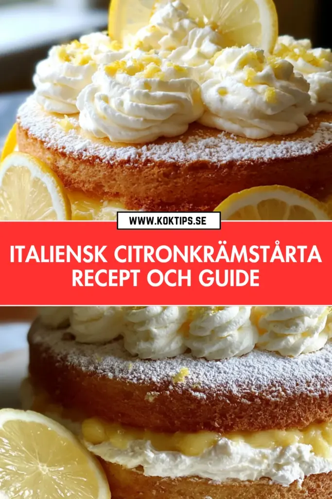 Italiensk citronkrämstårta: det bästa hemlagade receptet för en krämig klassiker