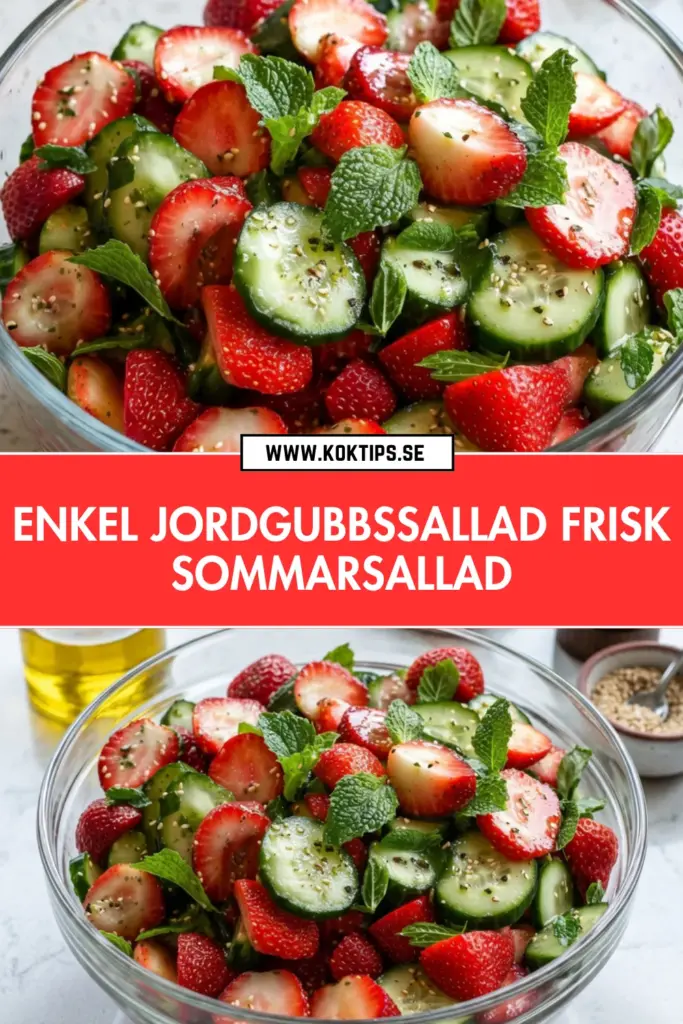 Jordgubbssallad med mynta och gurka: det godaste sommarreceptet du gör i år