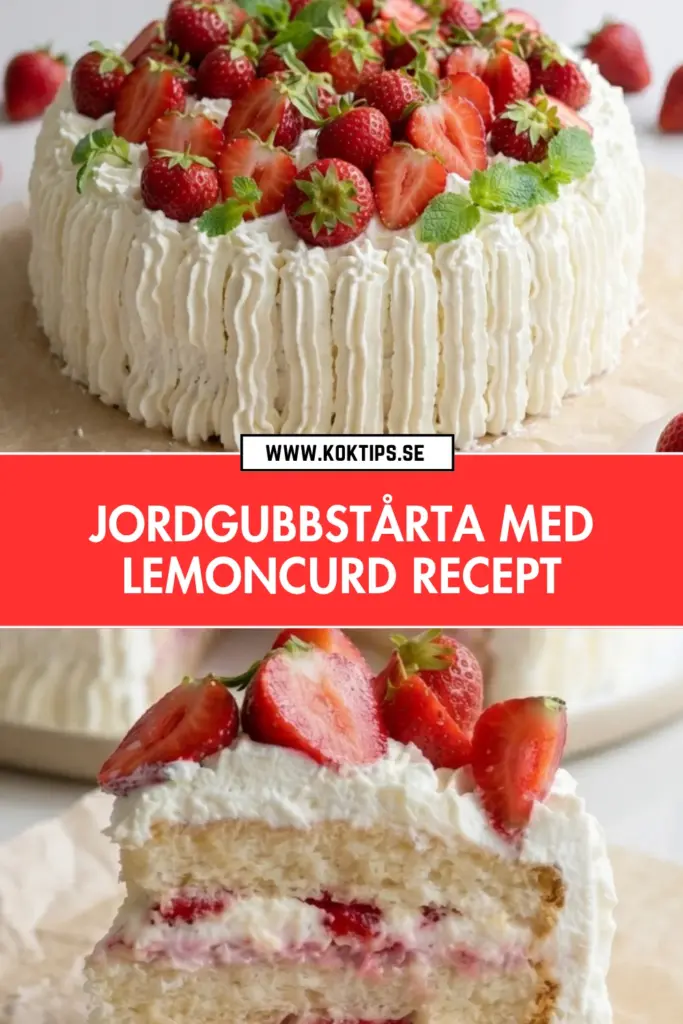 Jordgubbstårta med lemoncurd: det bästa hemlagade receptet till sommaren