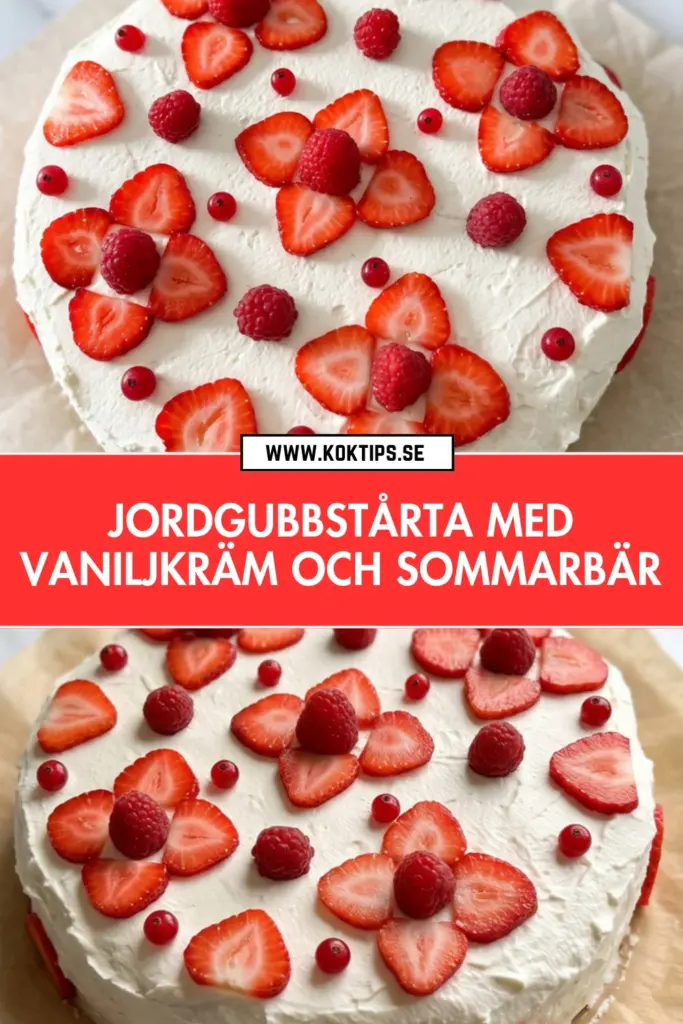 Klassisk jordgubbstårta: krämig, frisk och full av sommarsmaker