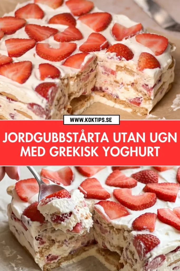 Jordgubbstårta utan ugn med grekisk yoghurt: det bästa hemlagade sommarreceptet