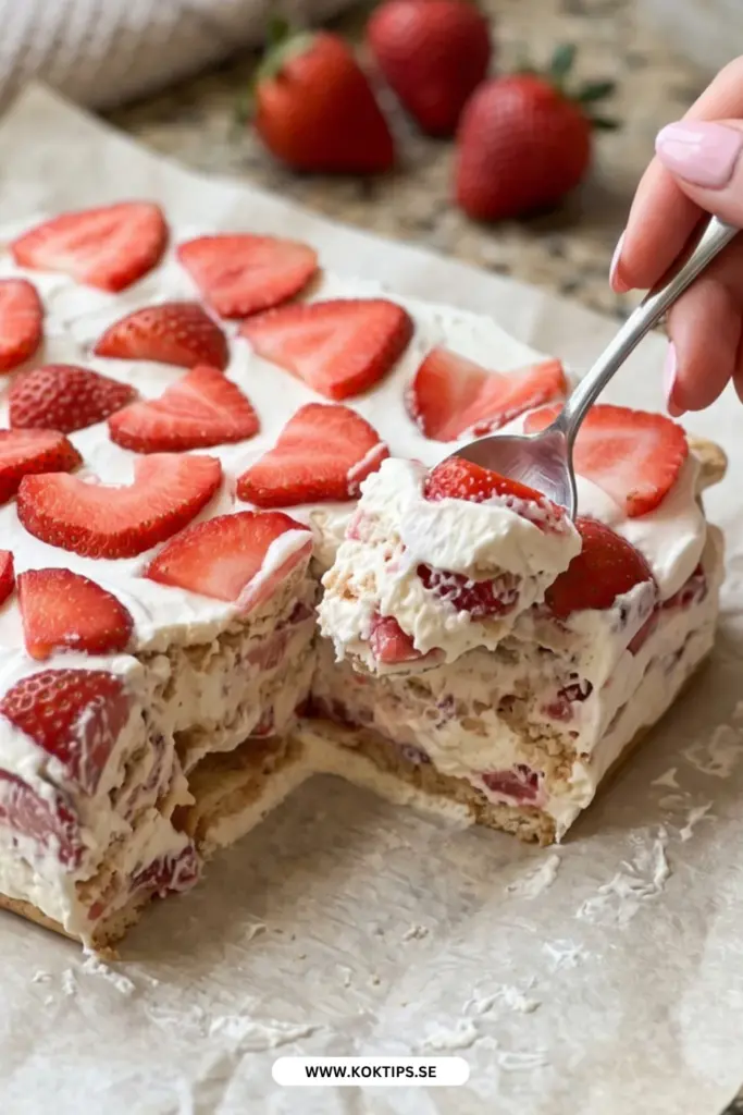 Jordgubbstårta utan ugn med grekisk yoghurt: det bästa hemlagade sommarreceptet