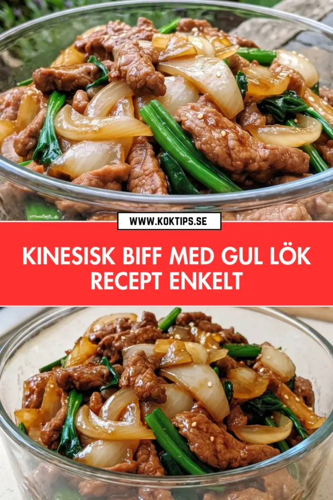 Kinesisk biff med gul lök: det enkla receptet du kommer laga om och om igen