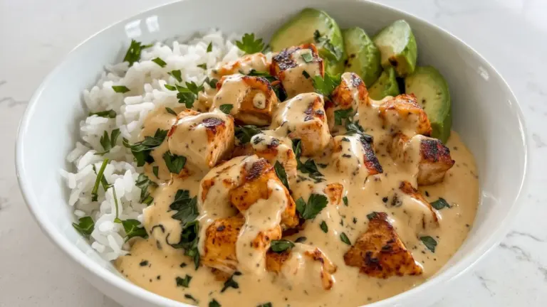 Kokoskyckling med jasminris och avokado: det krämiga receptet du kommer älska