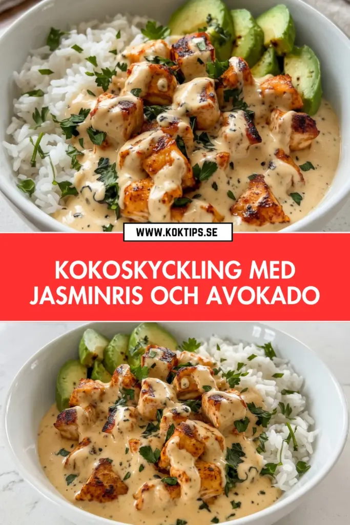 Kokoskyckling med jasminris och avokado: det krämiga receptet du kommer älska