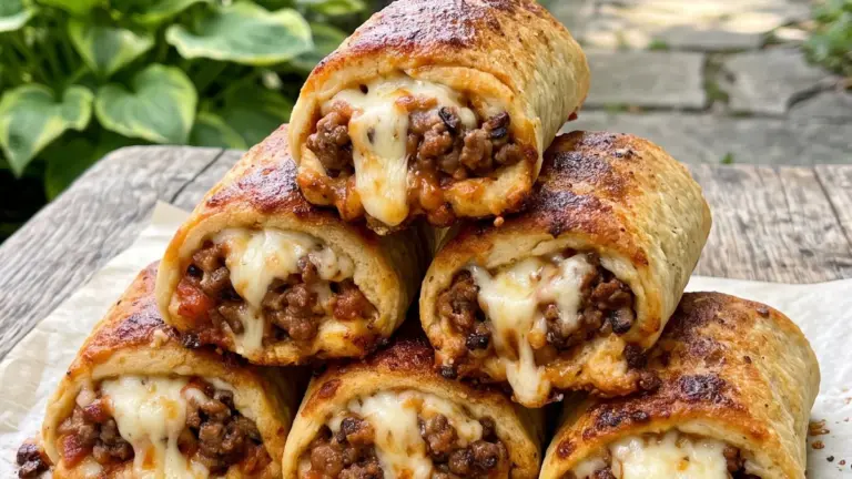 Köttfärsfyllda pizzarullar på bara 5 ingredienser: enkla och oemotståndliga