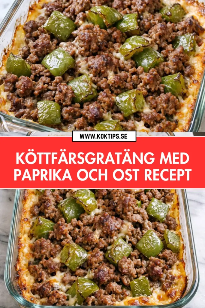 Köttfärsgratäng med paprika och ost: en klassisk rätt som hela familjen älskar