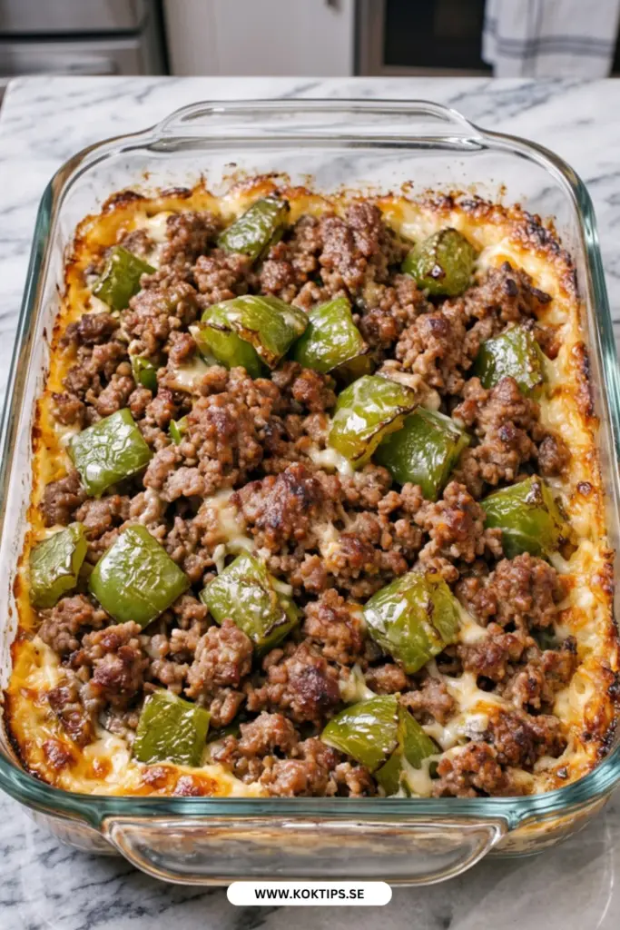 Köttfärsgratäng med paprika och ost: en klassisk rätt som hela familjen älskar