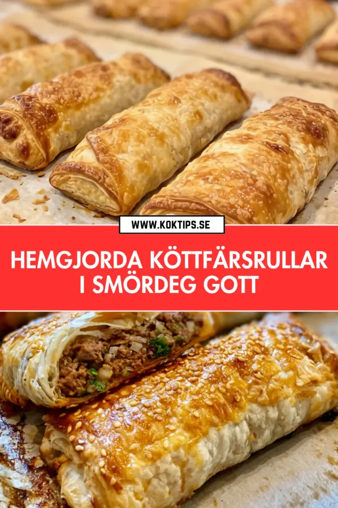 Krispiga och saftiga köttfärsrullar i smördeg: enkelt hemlagat recept steg för steg