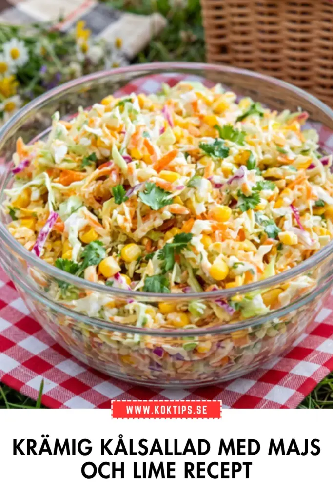Krämig kålsallad med lime och majs: snabb, krispig och full av smak