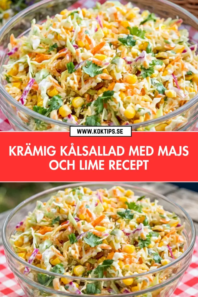 Krämig kålsallad med lime och majs: snabb, krispig och full av smak