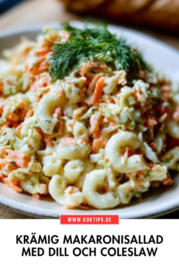 Krämig makaronisallad med dill och coleslaw: det godaste receptet du testar i sommar