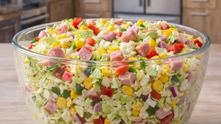 Enkel och mättande krämig skinksallad: klassiskt recept med potatis och ost