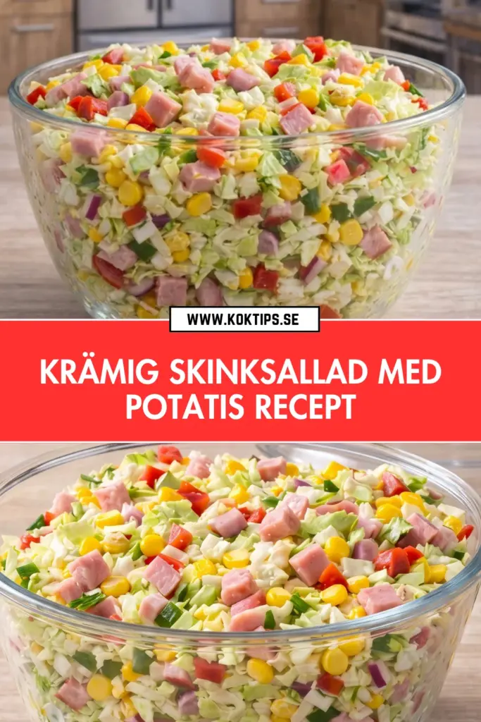 Enkel och mättande krämig skinksallad: klassiskt recept med potatis och ost
