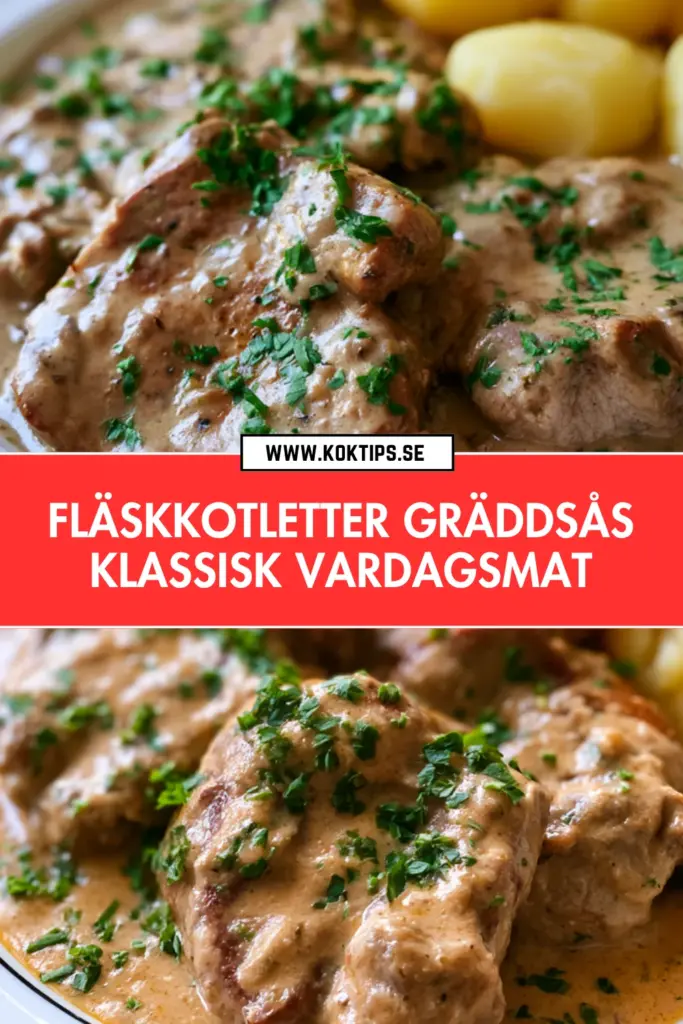 Fläskkotletter gräddsås: det bästa receptet för en klassisk svensk vardagsmiddag