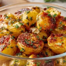 Krispig ugnsrostad delikatesspotatis recept