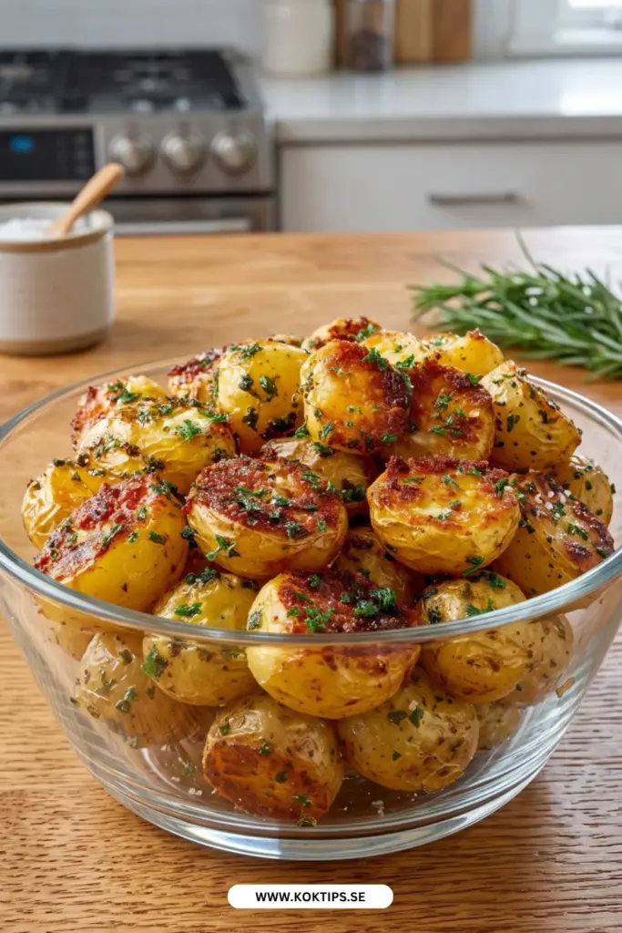 Ugnsrostad potatis som faktiskt blir krispig: mitt favorit recept