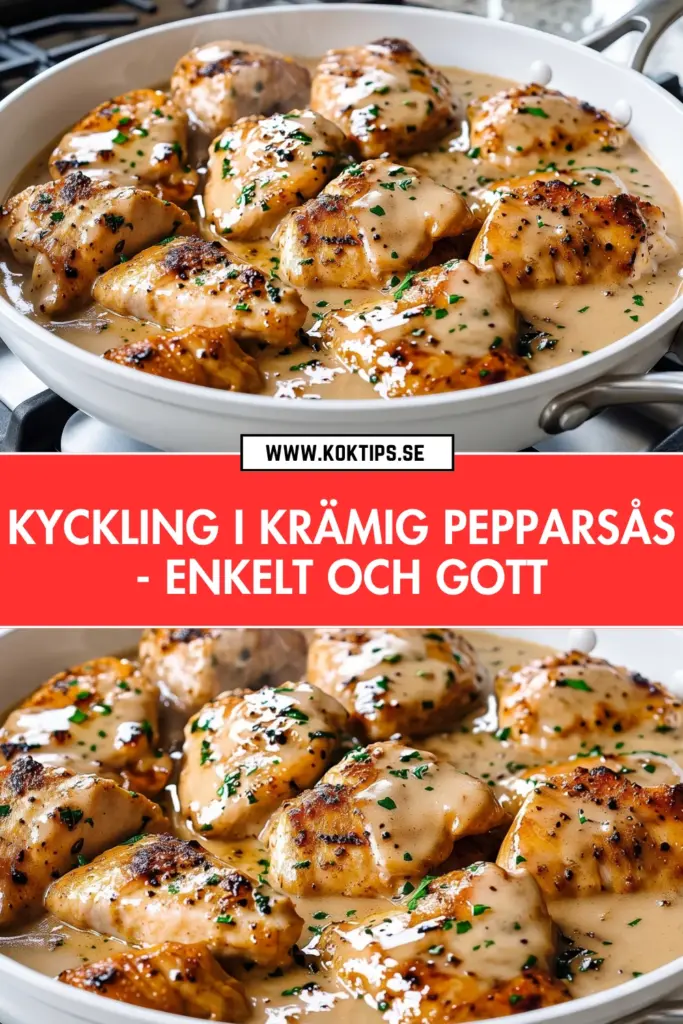 Kyckling i krämig pepparsås: det bästa hemlagade receptet du kommer laga i år