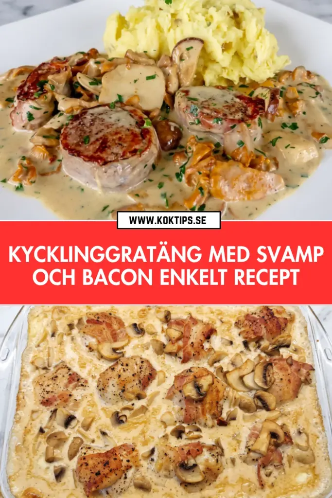 Kycklinggratäng med svamp: det enklaste och krämigaste hemlagade receptet
