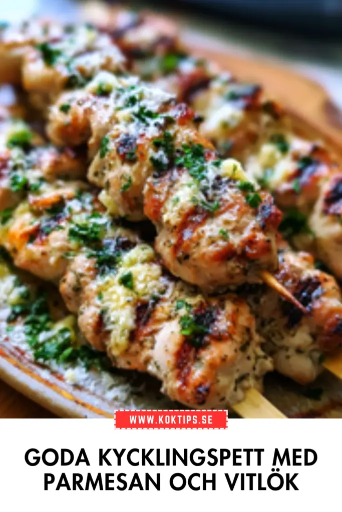 Saftiga kycklingspett med parmesan och vitlök: ett recept du kommer göra om och om igen