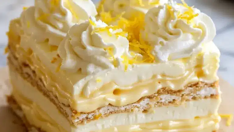 Kylskåpskaka med citron: det enklaste receptet du kommer att älska