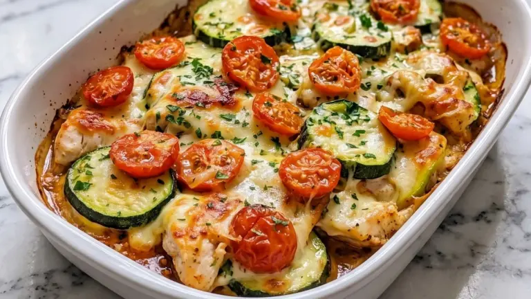 Saftig medelhavskyckling i ugn med zucchini och smält ost – klassiskt hemlagat