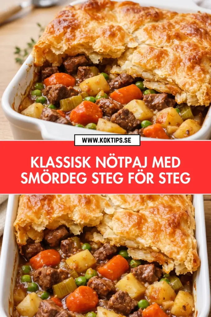 Nötpaj med smördeg som alltid lyckas: enkel och klassisk vardagsmat