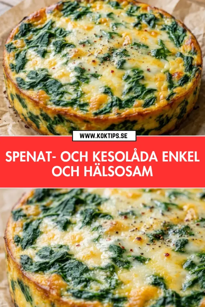 Spenat- och kesolåda Enkel och hälsosam